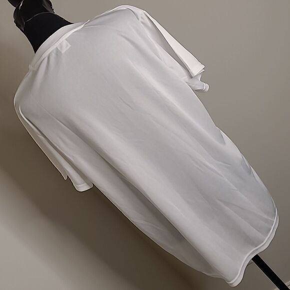 White poly spandex t-shirt with Protect and Serve graphics - Picture 3 of 7